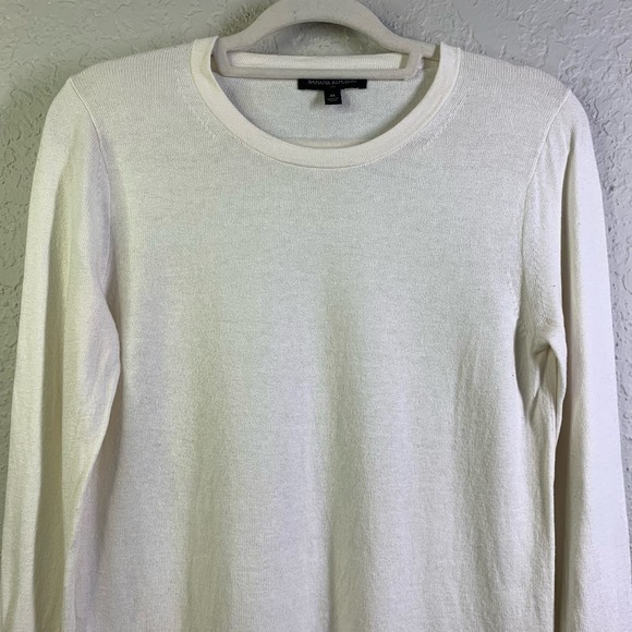 BANANA REPUBLIC Crew Neck Tulip Sleeve W/Bow Tie Detail Cozy‎ Knit Sweater - Picture 3 of 11